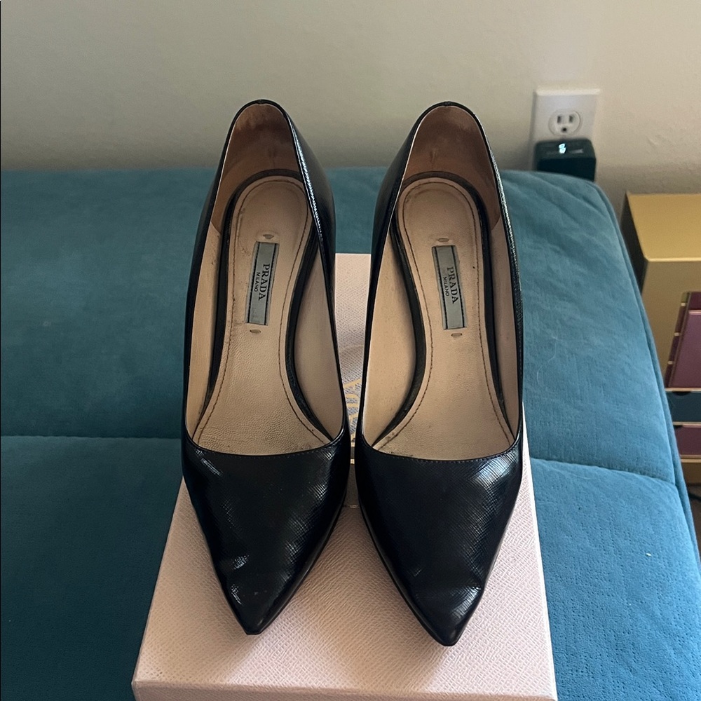 Prada Black Pumps Capretto Basics - Picture 5 of 6